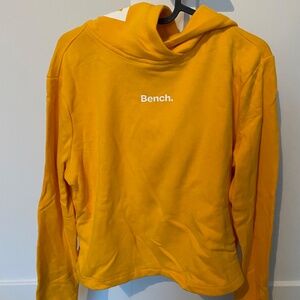 Bench Yellow Cropped Boxy Hoodie